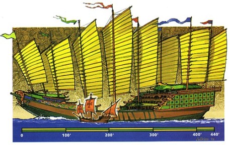 Amerika-Negeri Muslim-19-perbandingan-kapal layar colombus dan laksamana cheng ho-jpeg.image